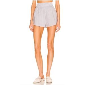 Women's Boho Weekend Stories Talia Shorts in Slate Stripe size XS Quiet Luxury